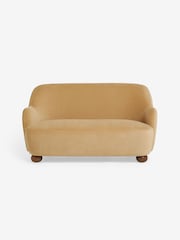 MADE.COM Soft Caramel Brown Velvet Ellio 2 Seater Sofa - Image 5 of 6