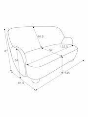MADE.COM Soft Caramel Brown Velvet Ellio 2 Seater Sofa - Image 6 of 6