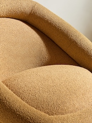 MADE.COM Caramel Brown Boucle Seattle Accent Chair - Image 2 of 5