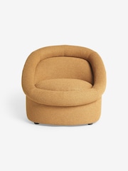 MADE.COM Caramel Brown Boucle Seattle Accent Chair - Image 5 of 5