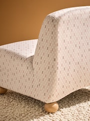 MADE.COM Nude Checked Velvet Elwen Accent Chair - Image 3 of 5