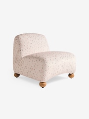 MADE.COM Nude Checked Velvet Elwen Accent Chair - Image 4 of 5