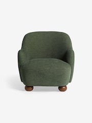 MADE.COM Green Soft Textured Weave Ellio Accent Chair - Image 5 of 6