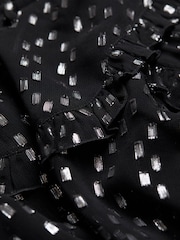 FatFace Olie Black Metallic Blouse - Image 6 of 6