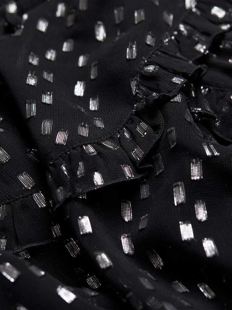 FatFace Olie Black Metallic Blouse - Image 6 of 6