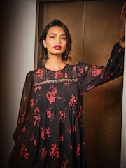 FatFace Romy Black Floral Dress - Image 4 of 5
