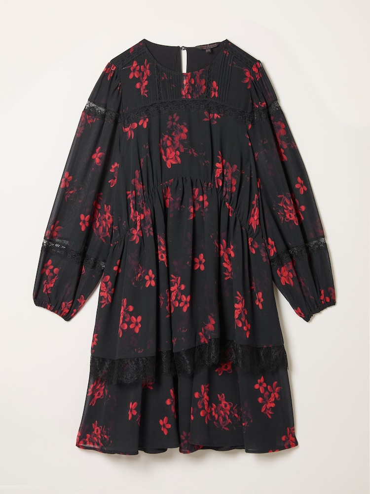 FatFace Romy Black Floral Dress - Image 5 of 5 FatFace Romy Black Floral Dress - Image 5 of 5