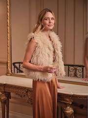 FatFace Faux Fur Gilet - Slika 1 iz 5