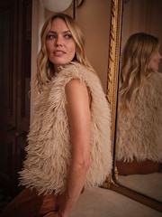 FatFace Faux Fur Gilet - Slika 2 iz 5