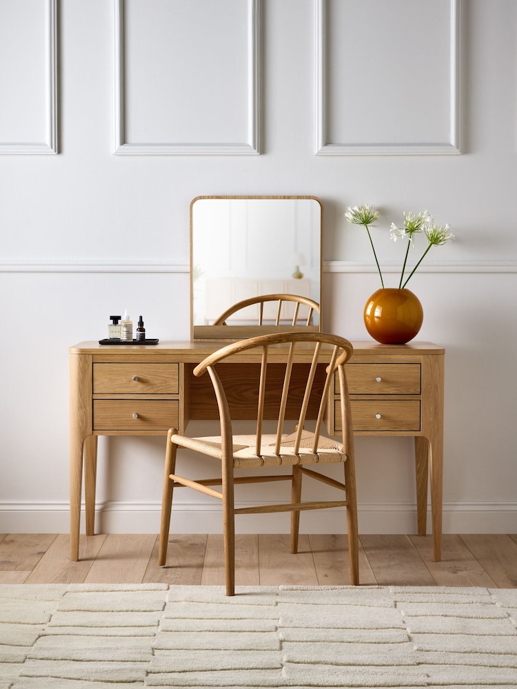 Jasper Conran London Oak Belgrave Console Dressing Table - Image 2 of 11