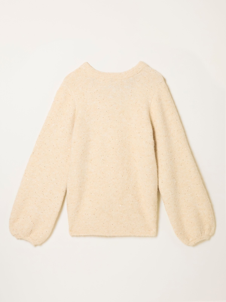FatFace Clemence Cream Knitted Bow Back Jumper - Image 5 of 5 FatFace Clemence Cream Knitted Bow Back Jumper - Image 5 of 5