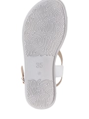 Pavers White Adjustable Embellished Sandals - Image 5 of 5