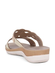 Pavers Gold Embellished Mule Sandals - Image 3 of 5