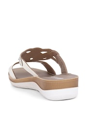 Pavers White Embellished Mule Sandals - Image 3 of 5