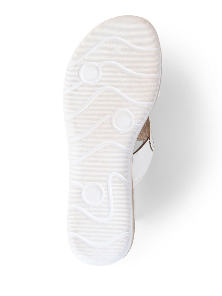Pavers White Embellished Mule Sandals - Image 5 of 5