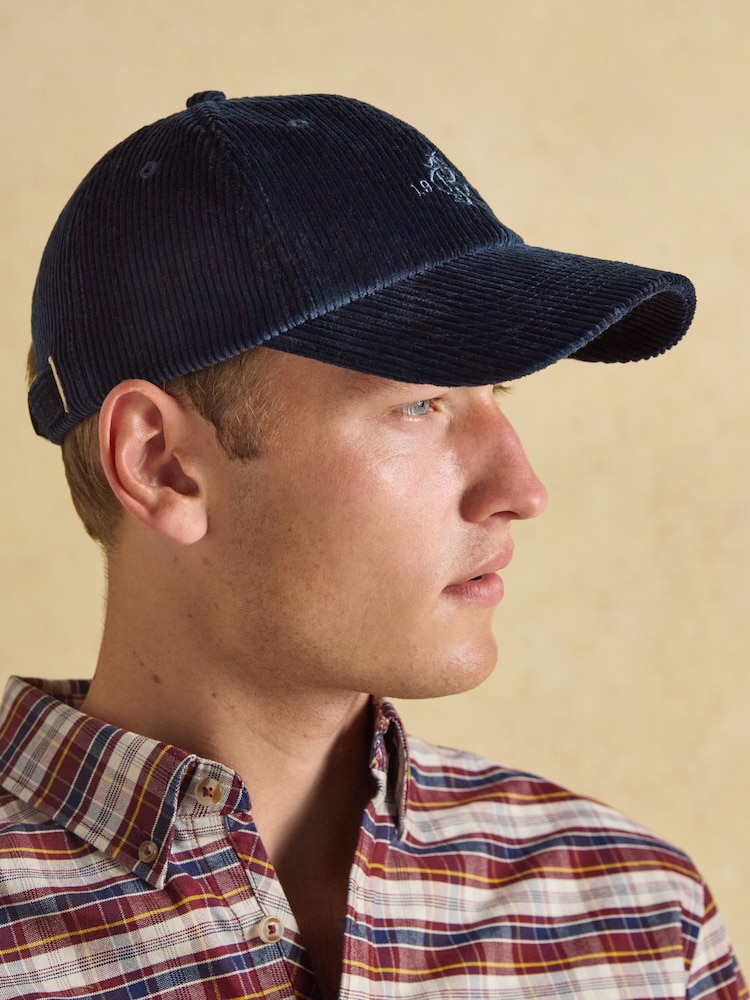 Joules Chadwick Navy Corduroy Baseball Cap - Image 1 of 6 Joules Chadwick Navy Corduroy Baseball Cap - Image 1 of 6