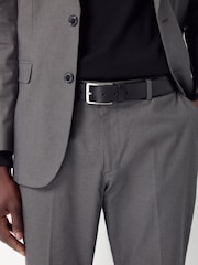 Black Signature Causal Leather Belt - Image 1 of 4