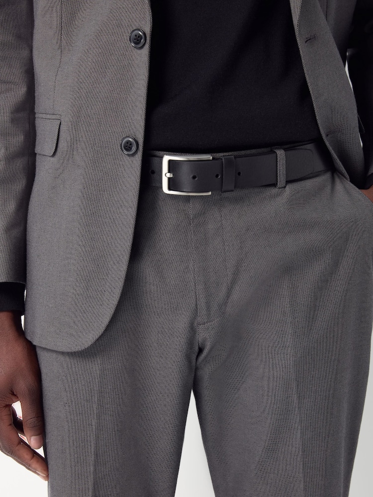 Black Signature Causal Leather Belt - Image 1 of 4