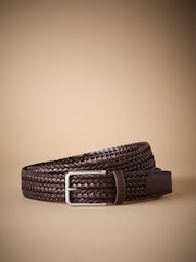 Dark Tan Signature Woven Belt - Image 2 of 4