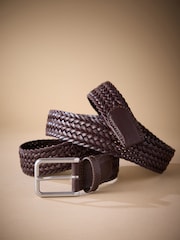 Dark Tan Signature Woven Belt - Image 4 of 4