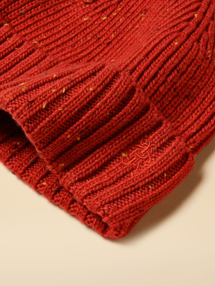 Joules Hammond Orange Beanie Hat - Image 5 of 5 Joules Hammond Orange Beanie Hat - Image 5 of 5