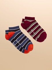 Joules Men's Rilla Red Pack of Two Trainer Socks - Image 1 of 3