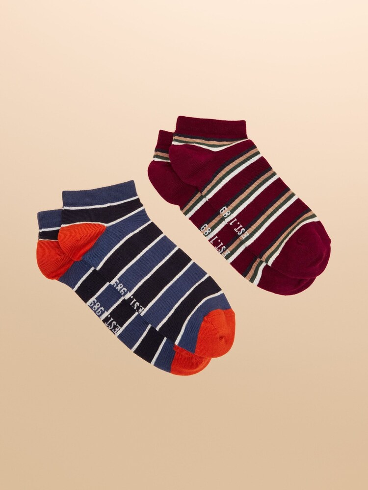 Joules Men's Rilla Red Pack of Two Trainer Socks - Image 1 of 3