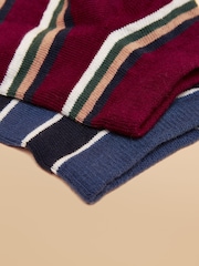 Joules Men's Rilla Red Pack of Two Trainer Socks - Image 3 of 3