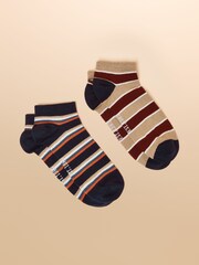Joules Men's Rilla Navy Pack of Two Trainer Socks - Image 1 of 3