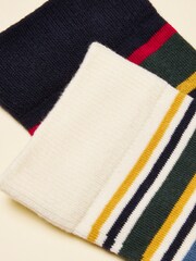 Joules Kingsbury Orange 2 Pack Socks - Image 2 of 3