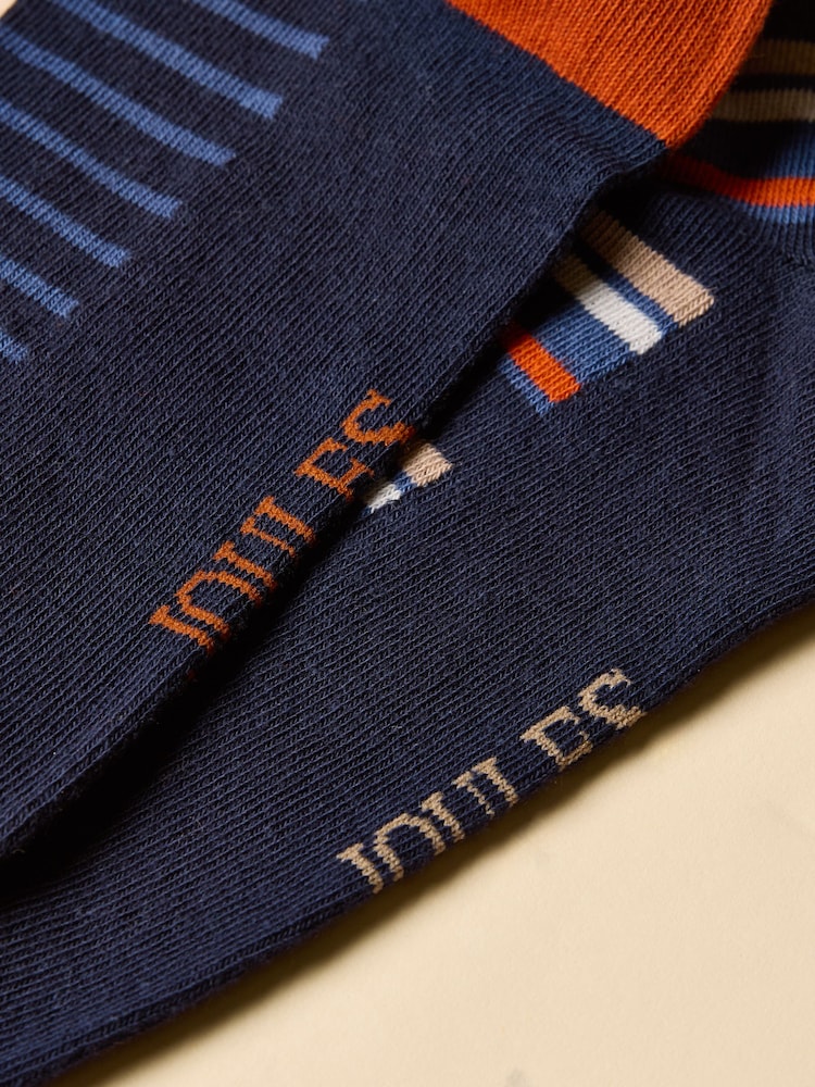 Joules Kingsbury Navy/Ginger 2 Pack Socks - Image 3 of 3