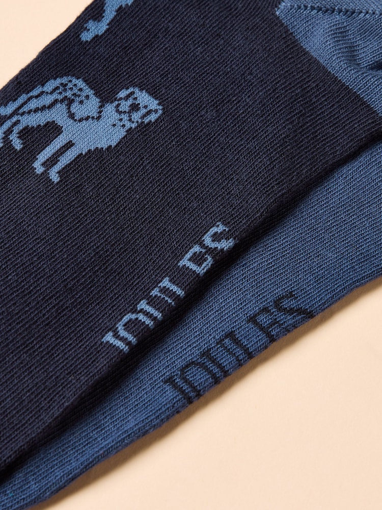 Joules Kingsbury Blue 2 Pack Socks - Image 3 of 3