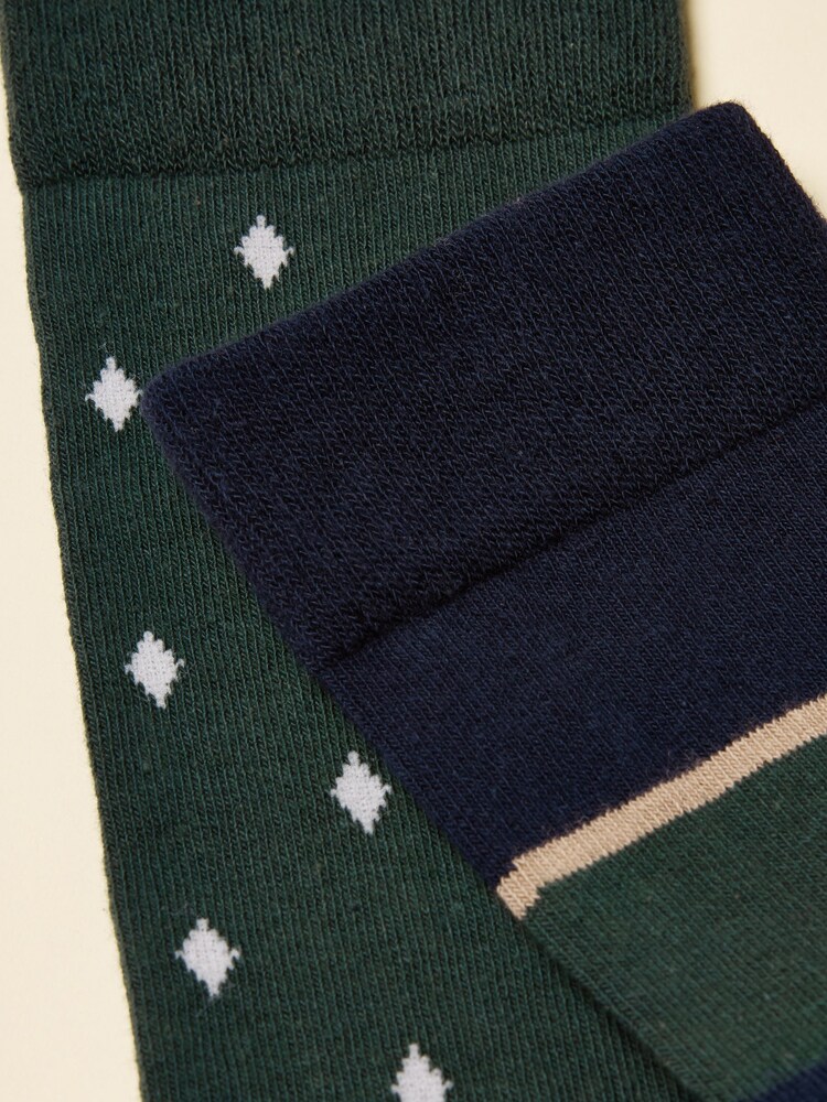 Joules Kingsbury Multi 2 Pack Socks - Image 2 of 3