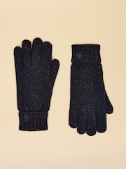 Joules Hammond Navy Lined Gloves - Image 1 of 3