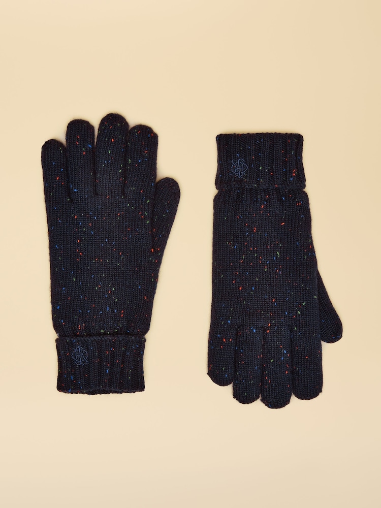 Joules Hammond Navy Lined Gloves - Image 1 of 3