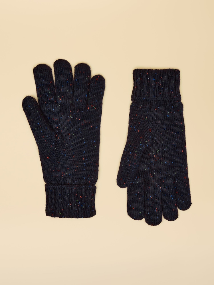 Joules Hammond Navy Lined Gloves - Image 2 of 3