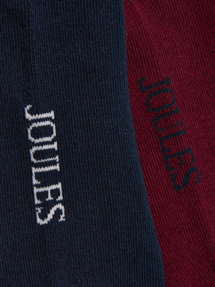Joules Kingsbury Red/Blue 2 Pack Socks - Image 3 of 3 Joules Kingsbury Red/Blue 2 Pack Socks - Image 3 of 3