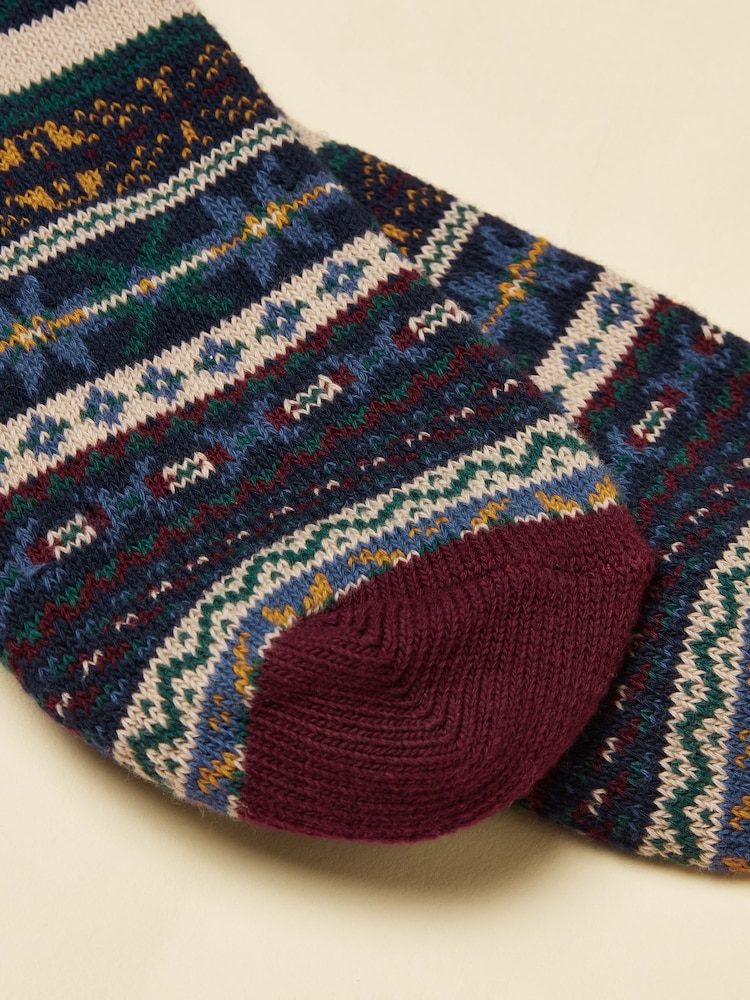 Joules Alby Multi Fair Isle Socks - Image 3 of 3