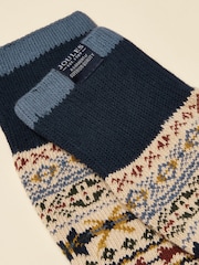 Joules Alby Cream Fair Isle Socks - Image 2 of 3