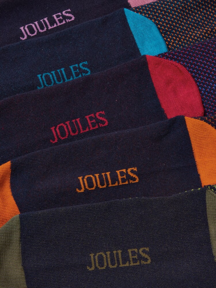 Joules Kingsbury Multi Navy 5 Pack Socks - Image 3 of 3