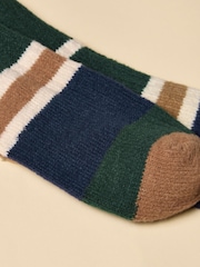 Joules Gibson Green/Navy Cosy Socks - Image 3 of 3