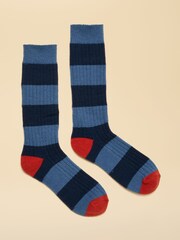 Joules Gibson Blue/Navy Cosy Socks - Image 1 of 3