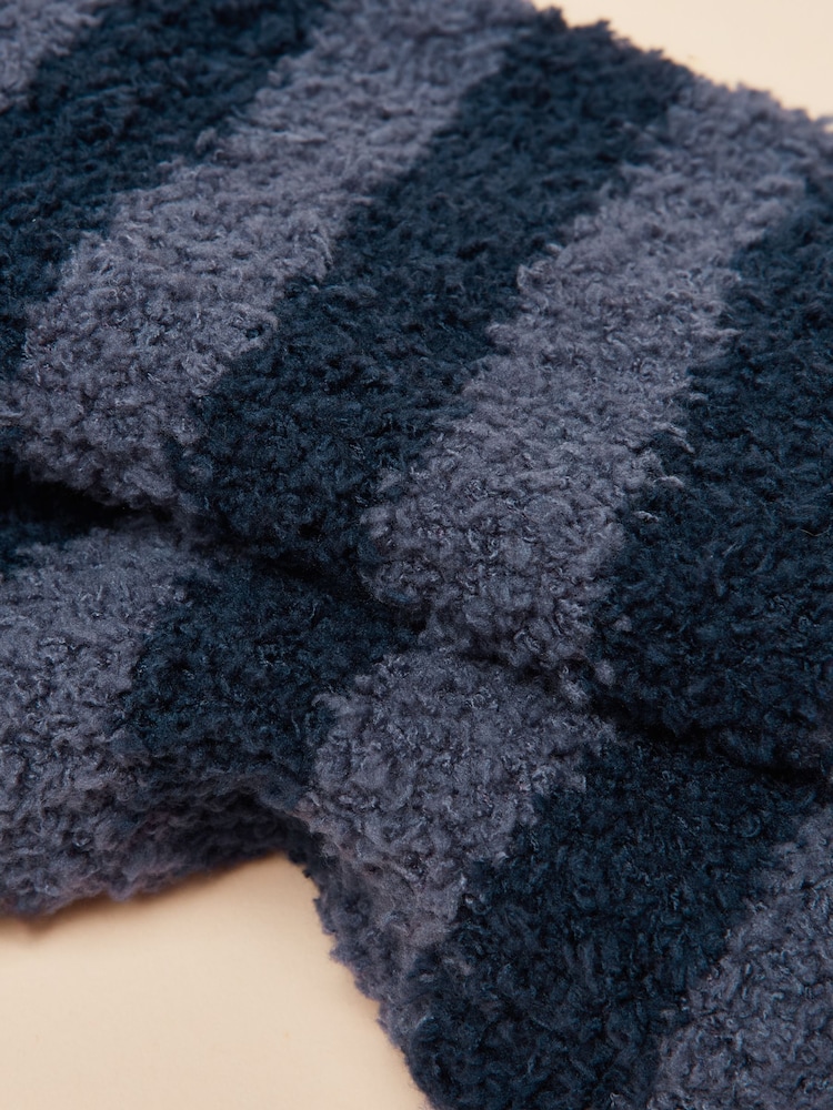 Joules Fluffy Blue Socks - Image 3 of 3 Joules Fluffy Blue Socks - Image 3 of 3