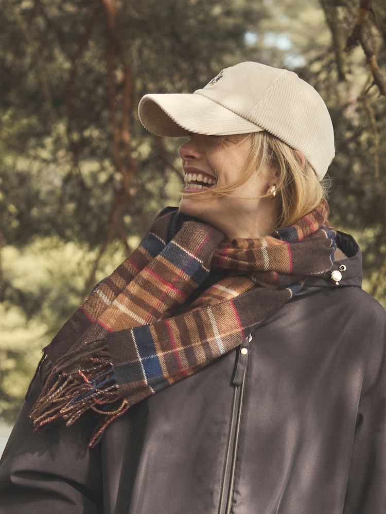 Joules Langtree Brown Scarf - Image 1 of 9 Joules Langtree Brown Scarf - Image 1 of 9