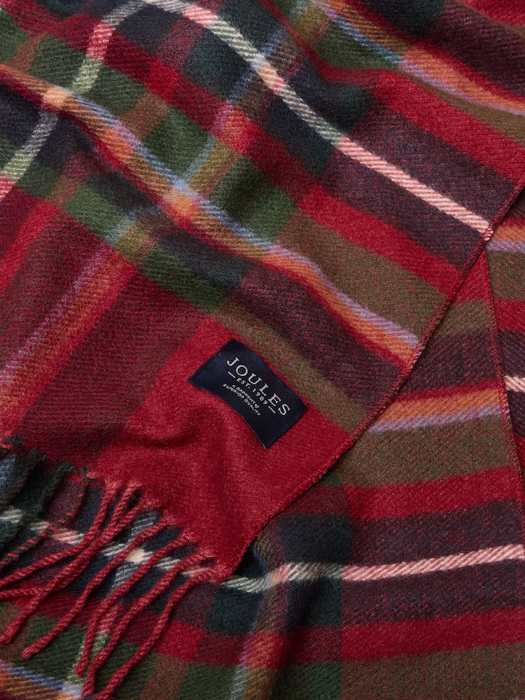 Joules Langtree Red Scarf - Image 6 of 6 Joules Langtree Red Scarf - Image 6 of 6
