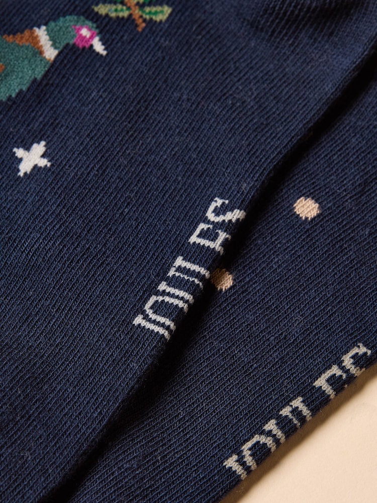 Joules Everyday Multi Navy 2 Pack Socks - Image 3 of 3 Joules Everyday Multi Navy 2 Pack Socks - Image 3 of 3