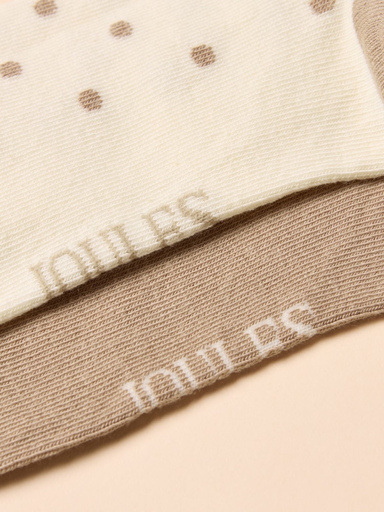 Joules Everyday Multi Neutral 2 Pack Socks - Image 3 of 3