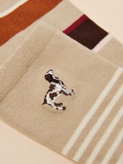 Joules Everyday Orange/Neutral 2 Pack Socks - Image 2 of 3