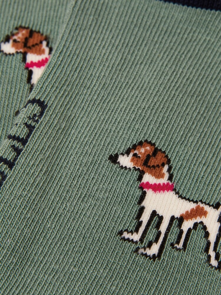 Joules Everyday Green/Blue 2 Pack Socks - Image 2 of 3