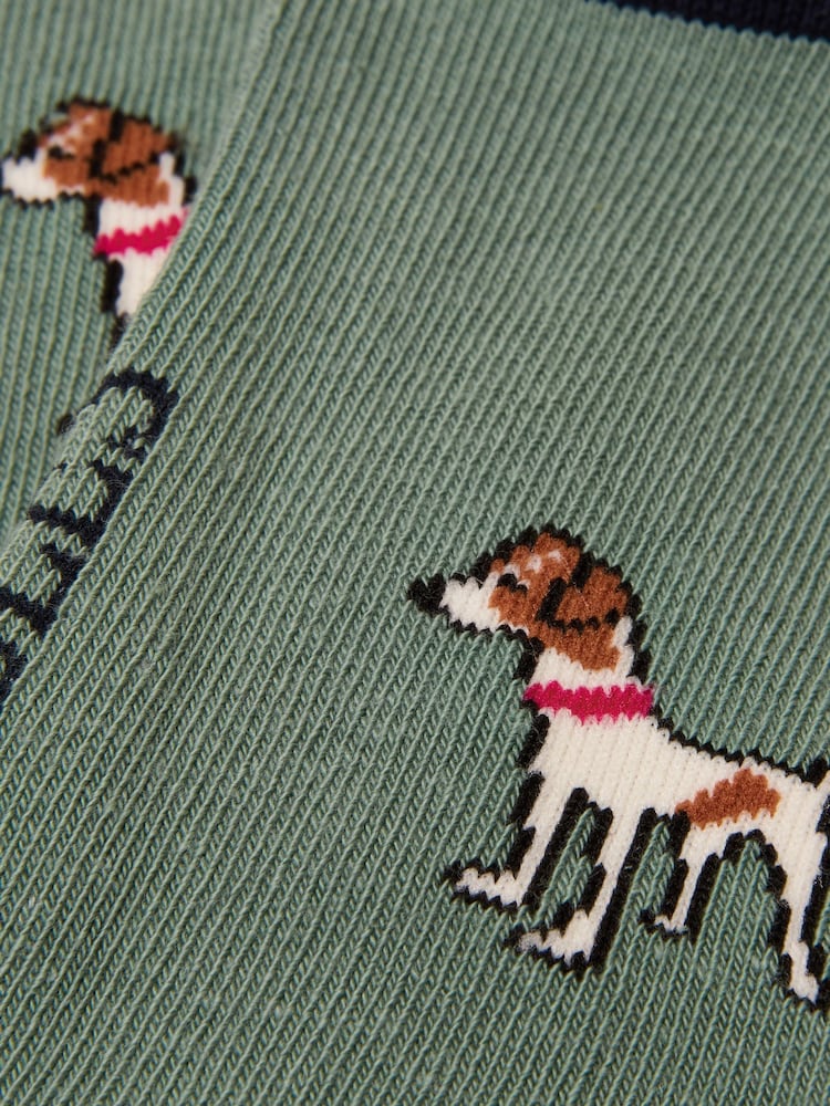 Joules Everyday Green/Blue 2 Pack Socks - Image 2 of 3 Joules Everyday Green/Blue 2 Pack Socks - Image 2 of 3